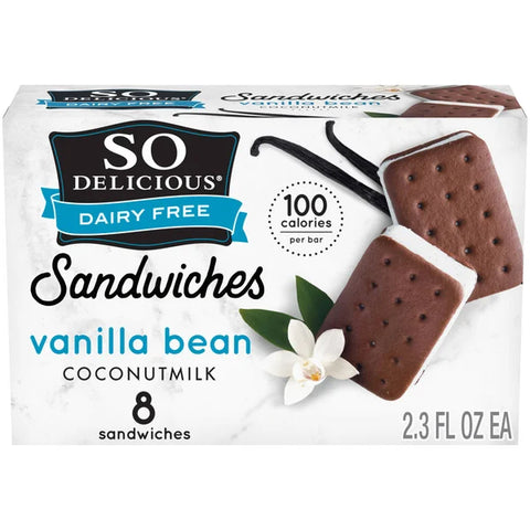 So Delicious Dairy Free Coconut Milk Vanilla Ice Cream Sandwiches