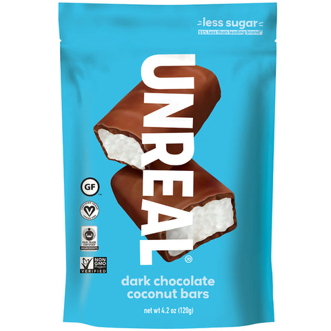 UNREAL Dark Chocolate Coconut Bars, 4.2 oz