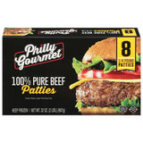 Philly Gourmet Frozen Patties, 100% Beef, 8 count