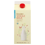 GreenWise Organic Whole Milk, .5 gallon