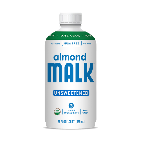 MALK Unsweetened Almond Milk, 28 oz