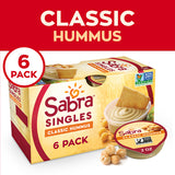 Sabra Singles Classic Hummus Plain, 6 count