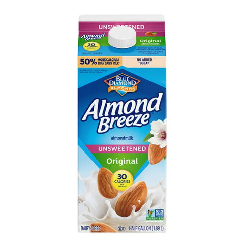 Almond Breeze Unsweetened Original Almond Milk, 64 oz