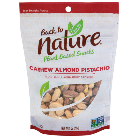 Back to Nature Cashews, Almonds & Pistachios, Roasted & Salted, 9 oz