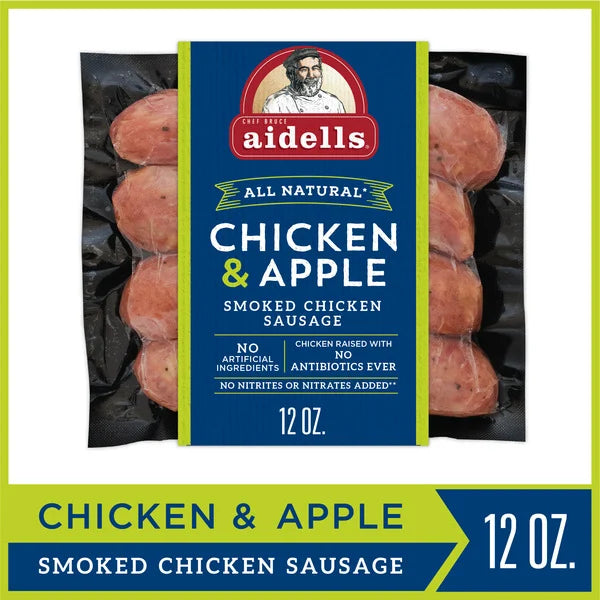 Aidells Smoked Chicken and Apple Sausage Links 4 count Stock