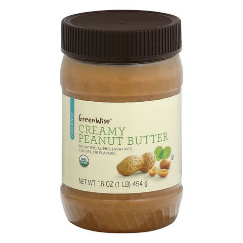 GreenWise Organic Peanut Butter, Creamy, 16 oz