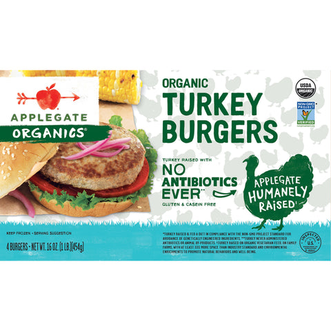 Applegate Organic Turkey Burgers, 4 count