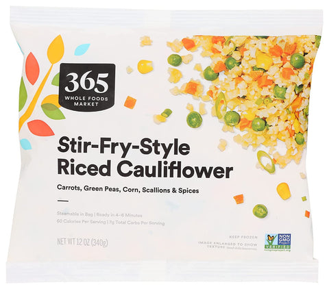 Cauliflower Riced, Fried Rice Style