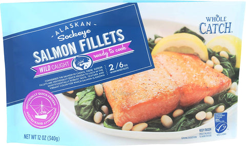 Frozen Salmon Fillets (2), 6 oz/each