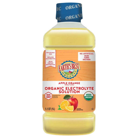 Earths Best, Electrolyte Solution Apple Orange Organic, 1.1 Quart