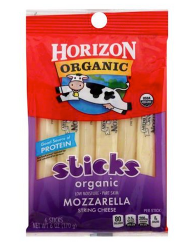 Horizon Organic String Cheese, Organic, Mozzarella