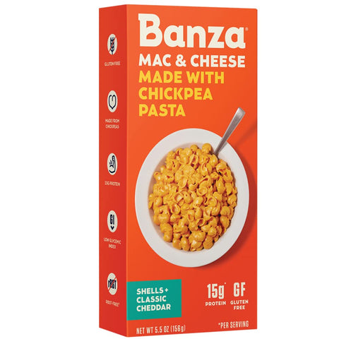 Banza, Chickpea Shell Mac & Aged Cheddar Cheese